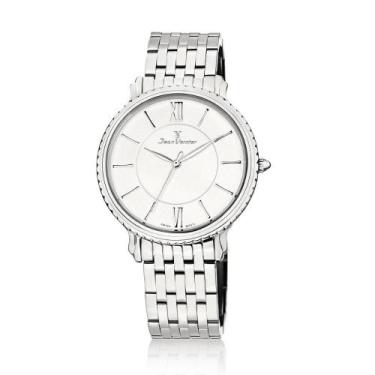 Imagem de Relógio Pulso Jean Vernier Casual Suíço Unissex JV01026, Prata
