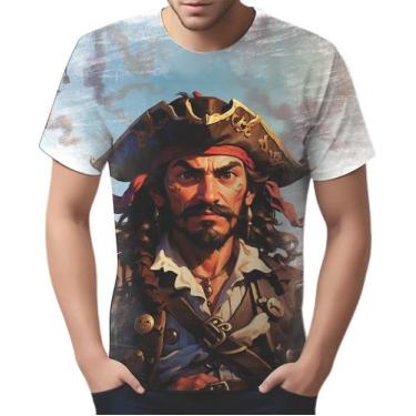 Imagem de Camiseta Camisa Tshirt Estampa Pirata Alto Mar Navios HD 1 - Enjoy Sho