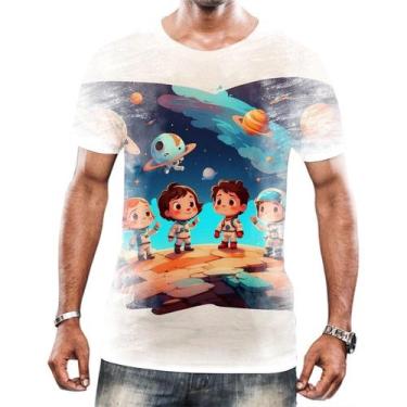 Imagem de Camiseta Camisa Crianças Astronautas Planetas Galáxias 9 - Enjoy Shop,
