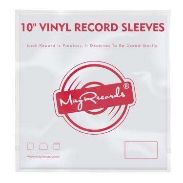 Imagem de sdroceRyaM 50 peças de discos de vinil de 25,4 cm mangas externas de plástico transparente para discos de vinil protetor de armazenamento para capas de álbuns LP, 4 mil de espessura