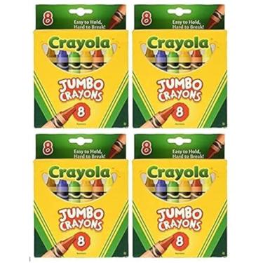 Imagem de Crayola Jumbo Crayons 8ct Pack of 4 …