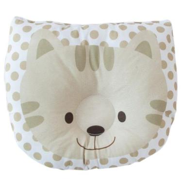 Imagem de Travesseiro de Bebê Anatômico Gatinho Bege - Miguel Baby