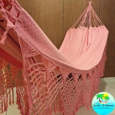 Imagem de Rede de descanso dormir casal luxo Reforçada suportar 300kg algodão gi