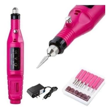 Imagem de Lixadeira Motor Lixa De Unha Elétrica Bivolt Unhas Gel Manicure Portat