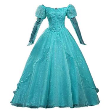 Imagem de Grand Duke Fantasia feminina adulta cosplay princesa peixe cosplay fantasia de Natal Halloween, Tamanho:, X-Large