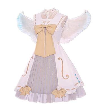 Imagem de Grand Duke Black Butler Ciel Phantomhive Cosplay Costume Angel Costume Suit Lolita Skirt Halloween Cosplay Costume Full Set (Costume+wing,Female L)