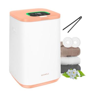 Imagem de RESIMPLE Aquecedor de toalhas para banheiro, aquecedor de toalha quente grande de 23L com visor LED, 3 modos de aquecimento, até 24 horas de atraso, aquecedor de toalhas de luxo para roupões de banho