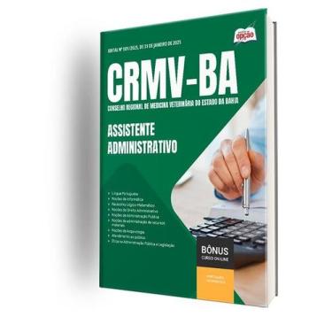 Imagem de Apostila CRMV-BA  - Assistente Administrativo - Apostilas Opção