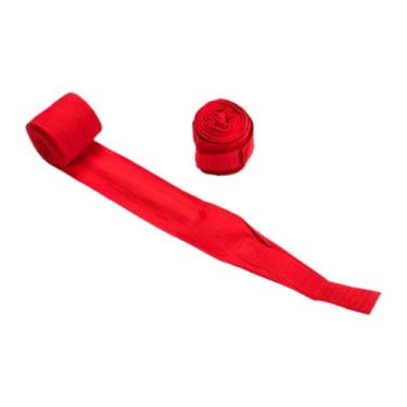 Imagem de Deevoka 2 peças de boxe envoltem o pulso Suporte de algodão Speed ​​Bag Punching Training Boxing envolve luvas internas para fitness de MMA interno, 3m Vermelho