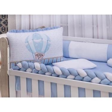 Imagem de Kit De Berço Americano e Nacional Sublimado com Trança e Mosquiteiro M