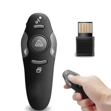 Imagem de Apresentador de Slides Sem Fio Pointer Laser Controle Remoto PowerPoint Excel Canva Com Alcance De 10m Passador Para Palestras e Reuniões