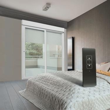 Imagem de Porta de pvc Integrada 230x180cm Vidro Temperados com Cremona e Controle Remoto itec Brimak