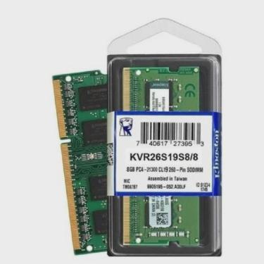 Imagem de Memória ram Notebook 8GB DDR4 2666Mhz Kingston KVR26S19S8/8