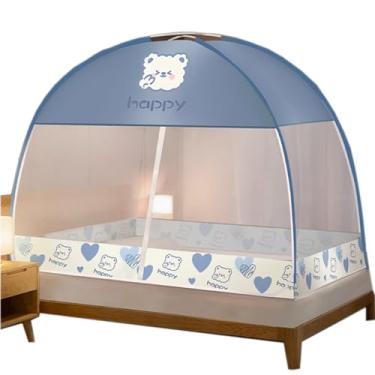 Imagem de Navhao Cortina Mosquiteira Cama Dossel Duplo Zíper Fácil Instalação Barracas de Cama Interior Respirável Portátil À Prova de Poeira Twin/Queen/King Size