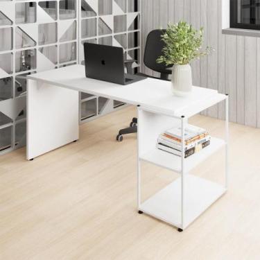 Imagem de Escrivaninha Escritório com Estante Baixa 3 Prateleiras F5 - F5 Office