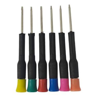 Imagem de Jogo de Chaves Precisão Pequena Torx Fenda 6 Pçs Reparos Celular Eletrônicos Notebook Tablet Óculos