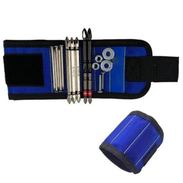 Imagem de Pulseira Ima Magnetico Parafuso Prego Broca Pino Ferramenta Obra Repar