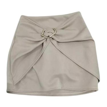 Imagem de Short Saia feminino Com Fivela Orgânica Neoprene Tendência - vale mixx