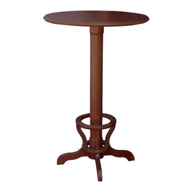 Imagem de Mesa Bar Redonda com Suporte para Pés Madeira Maciça Adan