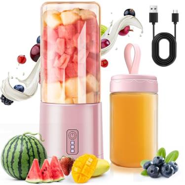 Imagem de Zenkon Mini Liquidificador Portatil, Blender Portatil Portátil Pequeno, Mas Potente, Liquidificador Individual que Pode Funcionar por Muito Tempo, 80 * 80 * 200mm, 400ml