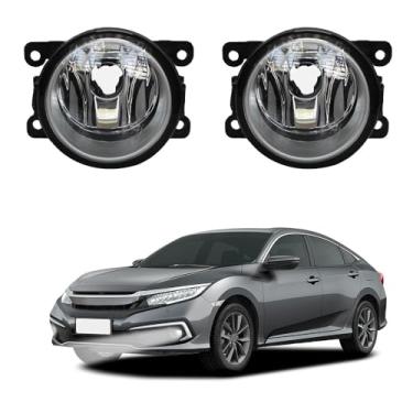 Imagem de Par Farol de Milha para Civic G10 2017 a 2021 Farolete Auxiliar Neblina