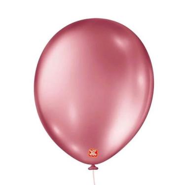 Imagem de Balão de Festa Metallic - Rosa - Balões São Roque - Rizzo Balões, 10 U