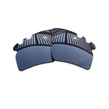 Imagem de MYCOURAG Lentes de reposição polarizadas com proteção UV para óculos de sol Oakley Flak 2.0 XL ventilado OO9188 – Revestimento polarizado espelhado de titânio