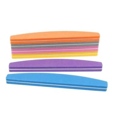 Imagem de Kit 10 Lixa Unhas Polidora Para Unha Alongamento Nails