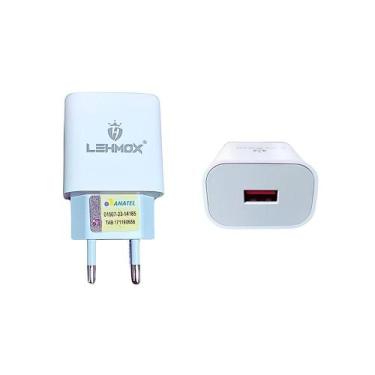 Imagem de Carregador de Parede USB 3.1 - Branco - Carregamento Rápido - LE-522 -
