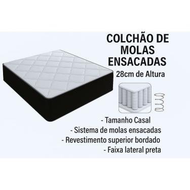 Imagem de Colchão Casal  Mola Ensacada 188x138x28
