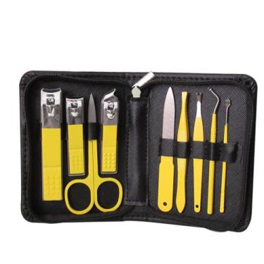 Imagem de Conjunto profissional de manicure - 9/12 peças - Kit de pedicure de aço inoxidável com alicate e cortador de paroníquia | Ferramentas para cuidados com as unhas em casa e salão, 9 peças