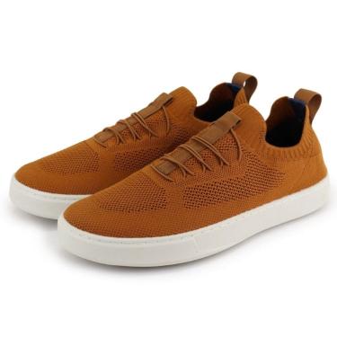 Imagem de Tenis Knit Saptenis Masculino Tecido Fechamento Elastico Solado Borracha Palmilha Gel Confortavel