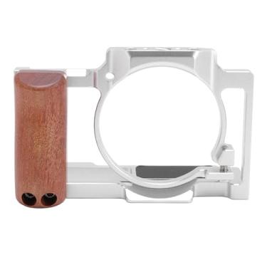 Imagem de AYNEFY Gaiola de Câmera para ZV1 Plataforma de Vídeo de Alumínio Resistente Com Montagem para Microfone e Luz para Fabricação de Vídeo (Prata)