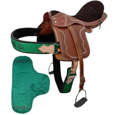 Imagem de Sela de cavalo Passeio Selote Peitoral Selim peitoral Cia manta marrom