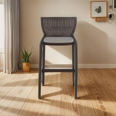 Imagem de Banqueta Alta Plastico 104cm Marrom Safira Tramontina