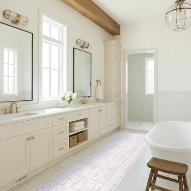 Imagem de Fame Rugs Tapete turco Lavável Vintage Oriental Inspirado Tradicional Tapete Pequeno Moderno Tapetes de Entrada Luxo Entrada Quarto Banheiro Cozinha (411CC, 2'5 x 9'8)