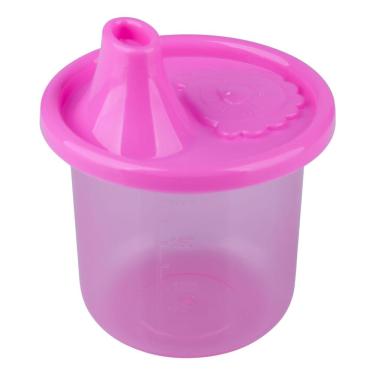 Imagem de Copo Infantil Rosa com Bico 200 ml LP House