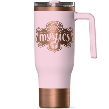 Imagem de Hydrapeak x WNBA Voyager oficialmente licenciado pelo Washington Mystics 1,134 g com alça e tampa de canudo, copo isolado à prova de vazamento, adequado para copo