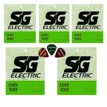 Imagem de Kit 5 Sg Electric .045.100 Light Níquel Cordas Baixo 4c