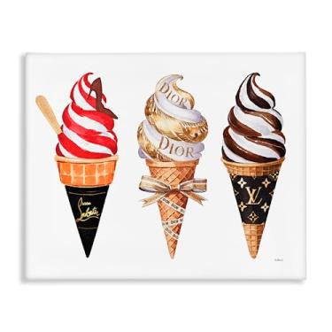 Imagem de Stupell Industries Arte de parede em tela de sorvete Glam Swirled por Amanda Greenwood, 61 x 76 cm