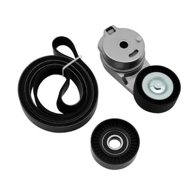 Imagem de GLOCRORET Kit de transmissão de correia serpentina com tensor e polia intermediária compatível com Ram 1500 2013-2022, 1500 Classic 2019-2022, adequado para motor V8 5.7L (OHV)