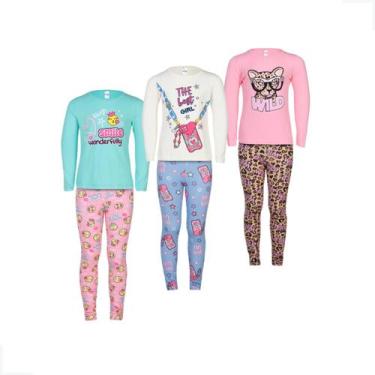 Imagem de Kit de 3 Conjuntos Infantis Meia Estação Menina - Ziby Kids, Sortida, 