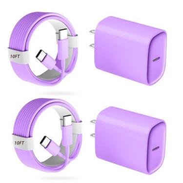 Imagem de Conjunto de carregadores Duloch 20W USB C de carregamento rápido para 