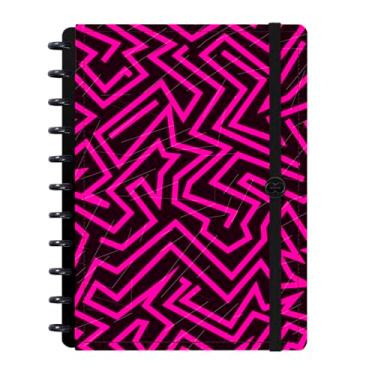 Imagem de Caderno De Disco Inteligente Iscool Urban Flow Traço Urbano Fluor Rosa G