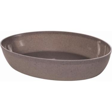 Imagem de Travessa Grande Oval Marmorizada Servir Mesa Buffet Salada - Plasútil