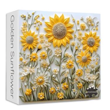 Imagem de Quebra-cabeça PICKFORU Sunflower 1000 peças para adultos