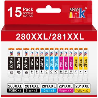 Imagem de Cartuchos de tinta st @r ink PGI-280XXL/CLI-281XXL para impressora Can