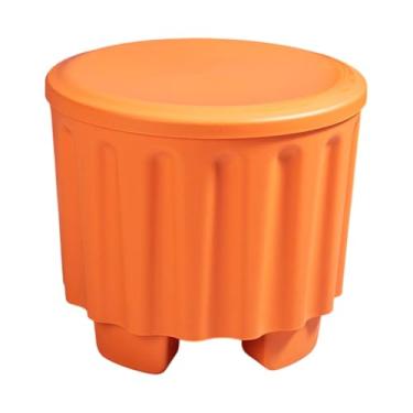 Imagem de Llazsybz Pufe de Armazenamento, Pufe, de Brinquedos Empilhável para Crianças E Adultos, Trocador, Assento de Penteadeira para, Sala de Estar, Laranja, Tamanho real