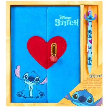 Imagem de Disney Conjunto de papelaria Stitch A5 para diário secreto e caneta, material de escritório ou escola, diário e caneta esferográfica, presentes de ponto (cadeado de costura)