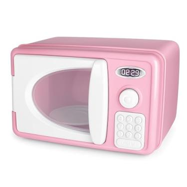Imagem de Microondas Infantil de Brinquedo Rosa Cozinha Faz de Conta com Abertura da Porta